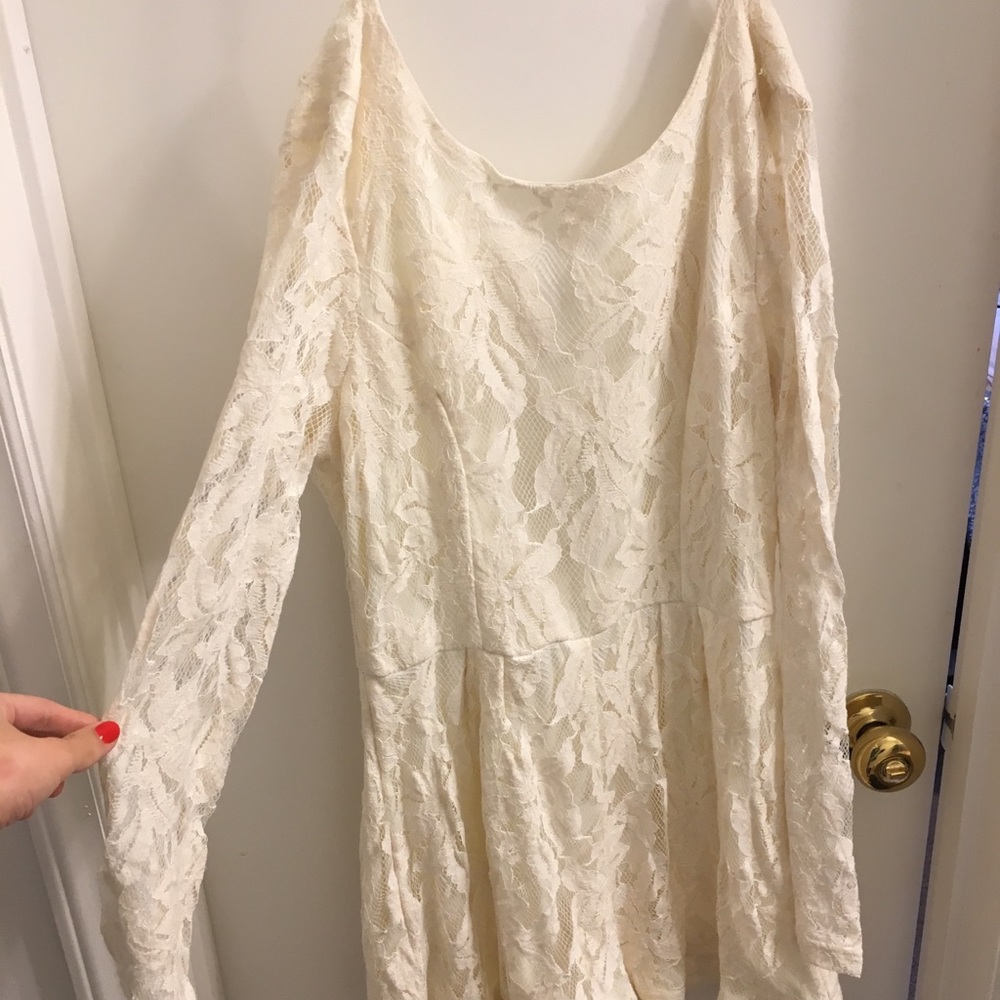 Cream Lace Romper